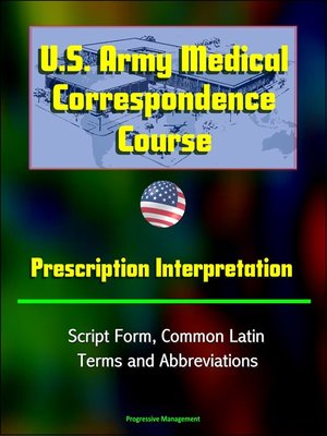 cover image of U.S. Army Medical Correspondence Course